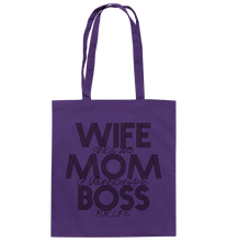 Lade das Bild in den Galerie-Viewer, Wife Mom Boss Personalisiert - Baumwolltasche
