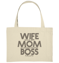 Lade das Bild in den Galerie-Viewer, Wife Mom Boss Personalisiert - Organic Shopping-Bag
