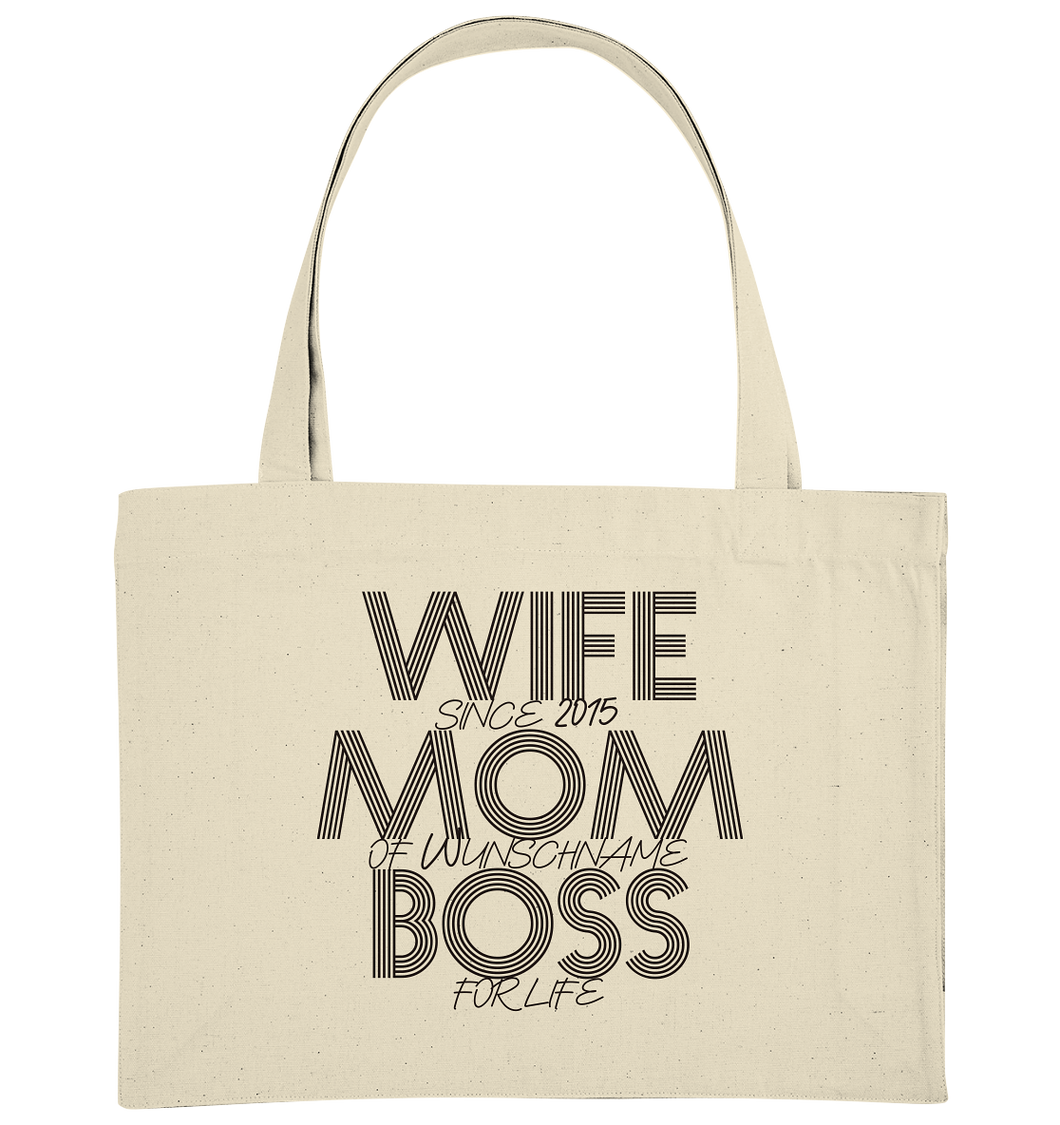 Wife Mom Boss Personalisiert - Organic Shopping-Bag