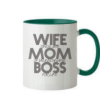 Lade das Bild in den Galerie-Viewer, Wife Mom Boss Personalisiert - Tasse zweifarbig
