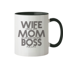 Lade das Bild in den Galerie-Viewer, Wife Mom Boss Personalisiert - Tasse zweifarbig
