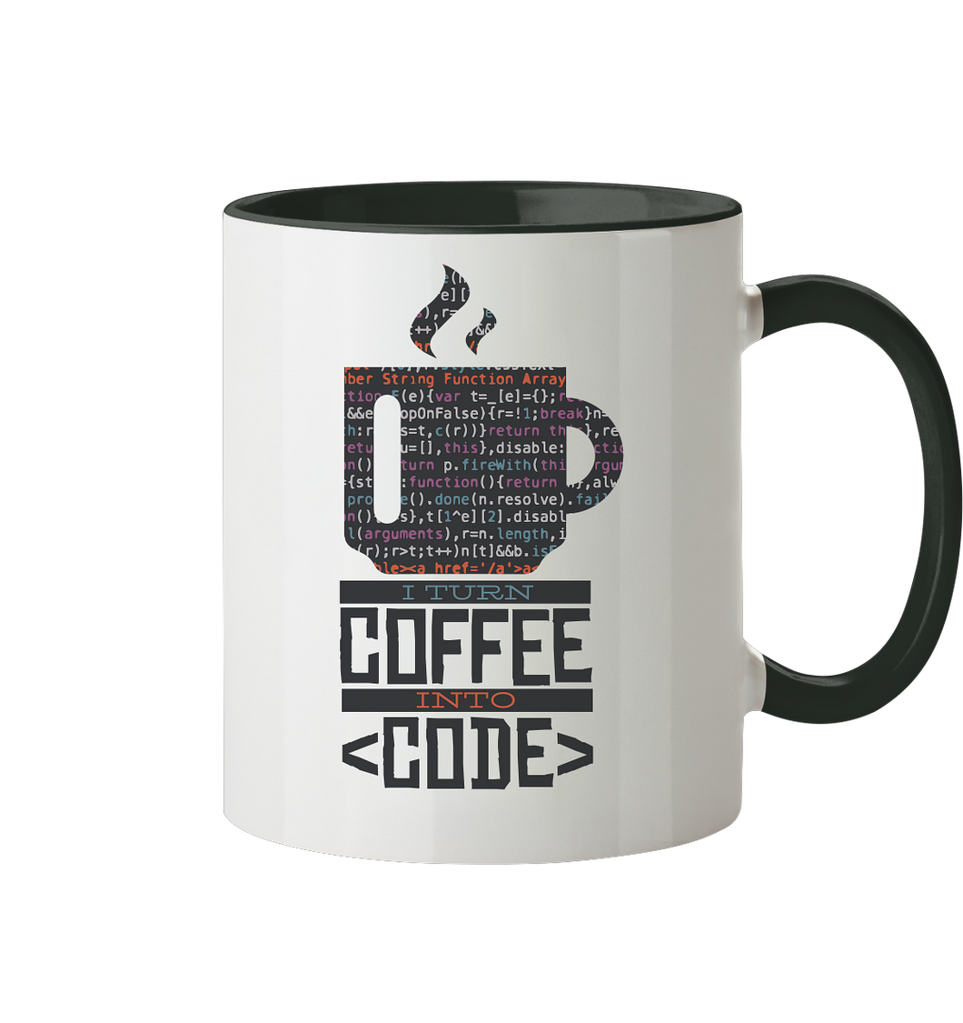 Coffee Code Tasse - Tasse zweifarbig