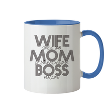 Lade das Bild in den Galerie-Viewer, Wife Mom Boss Personalisiert - Tasse zweifarbig
