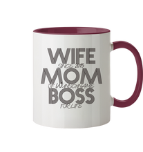 Lade das Bild in den Galerie-Viewer, Wife Mom Boss Personalisiert - Tasse zweifarbig
