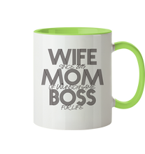 Lade das Bild in den Galerie-Viewer, Wife Mom Boss Personalisiert - Tasse zweifarbig
