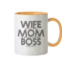 Lade das Bild in den Galerie-Viewer, Wife Mom Boss Personalisiert - Tasse zweifarbig
